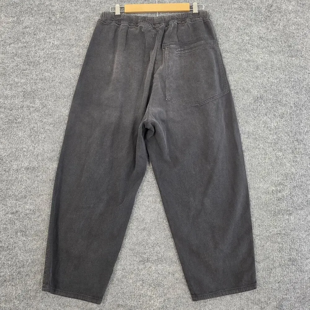 Dr. Collectors Pants Men Medium Teddy Forever Pleated Gray Linen Sweatpants USA